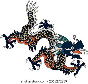 Traditional Chinese Dragon Mythical Creature Legends Stock Vector ...