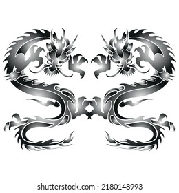 Traditional Chinese Dragon Vector Illustration