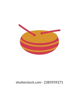 Traditional Chinese drum on white background