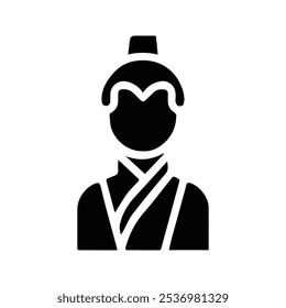 Traditional Chinese festival clothing icon. Customizable thin line illustration. editable stroke.