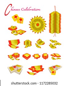 Traditional Chinese, Chinese Gold and Joss Paper or Ghost Money for Chinese New Year Celebration and Special Occasions.