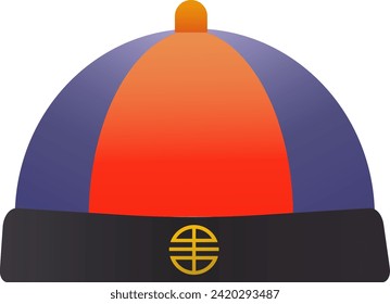 Traditional chinese hat for lunar year decoration