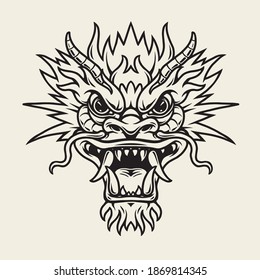 chinese dragon head template