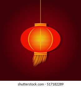 Traditional Chinese lantern card. place for your text. easy to use
