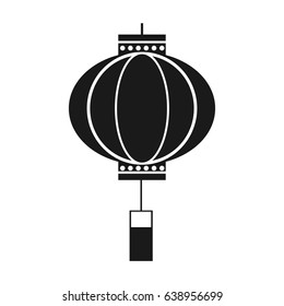 traditional chinese lantern in a flat style, icon isolation on a white background