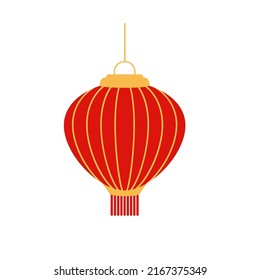 Traditional chinese lantern isolated on white background. Chinese lantern vector. Oriental decoration of china culture illustration. Asian Laterns.