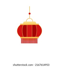 Traditional chinese lantern isolated on white background. Chinese lantern vector. Oriental decoration of china culture illustration. Asian Laterns.