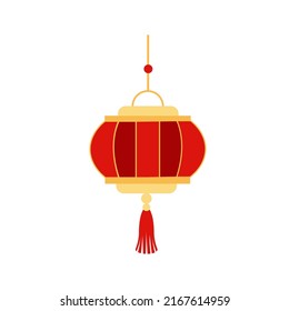 Traditional Chinese Lantern Isolated On White Stock Vector (Royalty ...