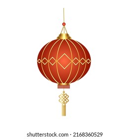 Traditional chinese lantern isolated on white background. Chinese lantern vector. Oriental decoration of china culture illustration. Asian Laterns.