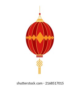 Traditional chinese lantern isolated on white background. Chinese lantern vector. Oriental decoration of china culture illustration. Asian Laterns.