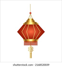 Traditional chinese lantern isolated on white background. Chinese lantern vector. Oriental decoration of china culture illustration. Asian Laterns.