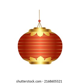Traditional chinese lantern isolated on white background. Chinese lantern vector. Oriental decoration of china culture illustration. Asian Laterns.
