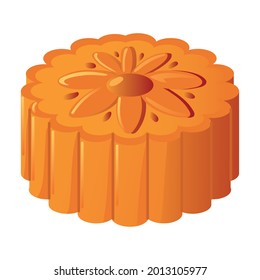 Traditional Chinese Mooncake Dessert Icon