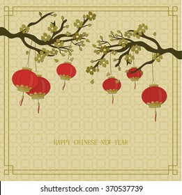 traditional chinese new year background.  can be used for wallpaper, pattern fills, web page design ,surface textures, greeting card. Vector illustration.