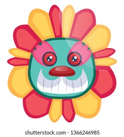 Traditional Chinese New Year dragon monster illustration vector on white background