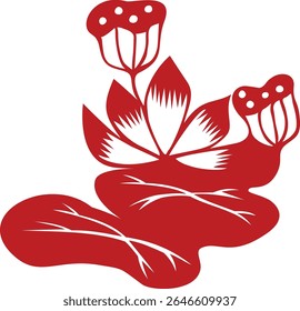 Traditional Chinese Paper Cutting Art.
The vector file retains the texture of traditional Chinese paper cutting and the hand marks of scissor paper cutting.