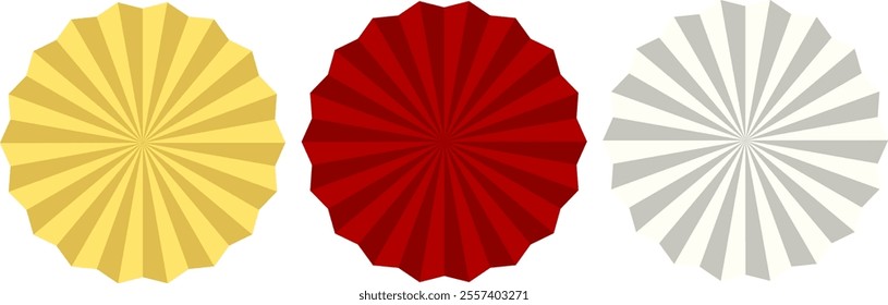 traditional chinese paper fan set bundle vector. lucky new year element background