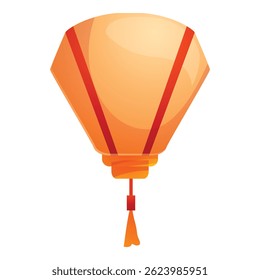Traditional chinese paper lantern is hanging, celebrating the chinese new year with its vibrant colors