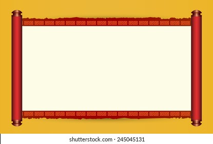 Traditional chinese paper scroll
