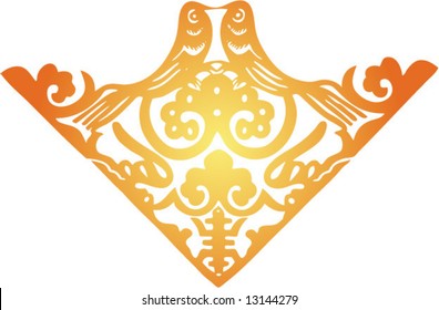 Traditional Chinese Paper-cut, pasted on window at spring festival or when couple get married, very Popular in Northwest China, as a culture passed down for generations