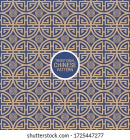 Traditional Chinese pattern. This is a simple vector illustration with harmonious blend of retro and modern styles. The color can be changed if needed. Eps10 vector.