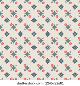 Traditional Chinese seamless pattern for your design. Geometric pattern, abstraction. Japanese style. Minimalist style. Vector illustration.