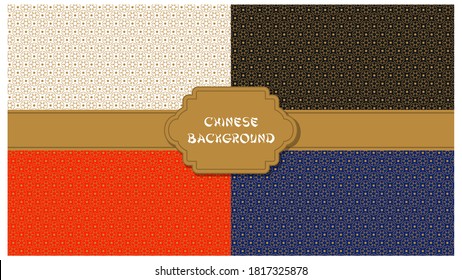 Traditional chinese vector background. Golden chinese geometrical and floral ornaments on white background. Decorative Asian wallpaper. Oriental background for new year greeting card.