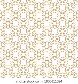 Patrones vectores chinos tradicionales sin fisuras. Ornamentos geométricos y florales dorados chinos sobre fondo blanco. Papel de la pared decorativo asiático. Fondo oriental para la tarjeta de bienvenida de año nuevo.