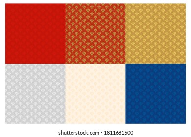 Traditional chinese vector seamless patterns. Golden chinese geometrical and floral ornaments on white background. Decorative Asian wallpaper. Oriental background for new year greeting card.