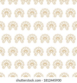 Traditional chinese vector seamless patterns. Golden chinese geometrical and floral ornaments on white background. Decorative Asian wallpaper. Oriental background for new year greeting card.
