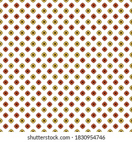 Traditional chinese vector seamless patterns with small flowers. Golden chinese geometrical and floral ornaments on white background. Decorative Asian wallpaper. Oriental background.