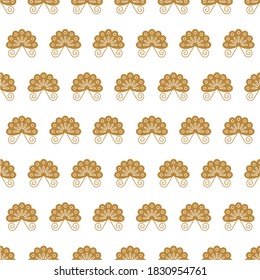 Traditional chinese vector seamless patterns. Golden chinese geometrical and floral ornaments on white background. Decorative Asian wallpaper. Oriental background for new year greeting card.