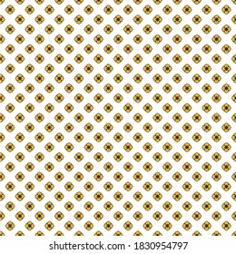 Traditional chinese vector seamless patterns with small flowers. Golden chinese geometrical and floral ornaments on white background. Decorative Asian wallpaper. Oriental background.