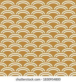 Traditionelle chinesische Vektornahtlose Muster. Goldene chinesische geometrische und florale Ornamente auf weißem Hintergrund. Dekorative asiatische Tapete. Orientalischer Hintergrund für die Grußkarte für das neue Jahr.