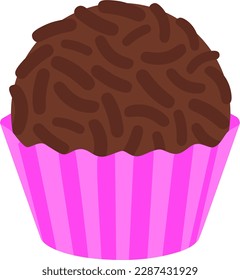 Traditional chocolate brigadeiro party sweets