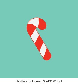 Traditional christmas candy cane. Vector stock illustration.