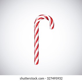 Traditional christmas candy canes isolated on white background.