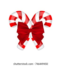 Traditional Christmas candy on a white background
