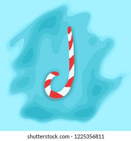Traditional christmas candy. Vector illustration. 