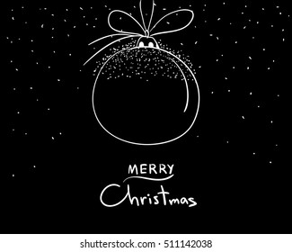 Traditional Christmas decoration elements. Modern card or poster design. Vector illustration EPS10.