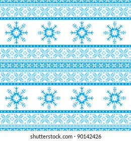 Traditional christmas knitted ornamental background fair isle style