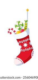 Traditional Christmas stockings vector illustration