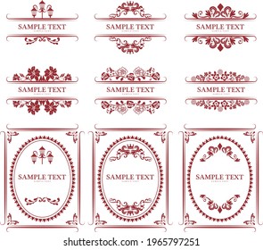 Traditional classic antique frameset material
