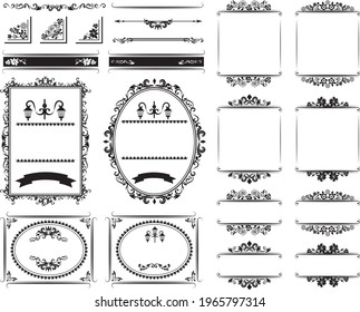 Traditional classic antique frameset material
