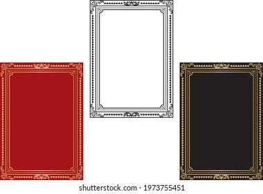 Traditional classic antique frameset material
