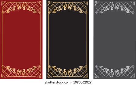 Traditional classic antique frameset material
