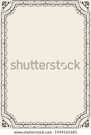 Traditional classic antique frameset material
