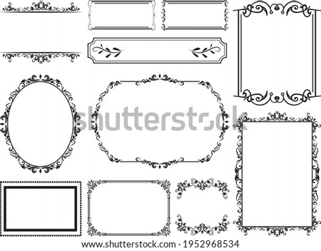 Traditional classic antique frameset material
