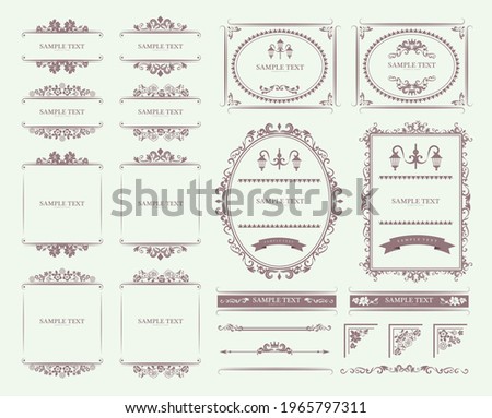 Traditional classic antique frameset material
