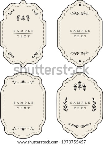 Traditional classic antique frameset material
